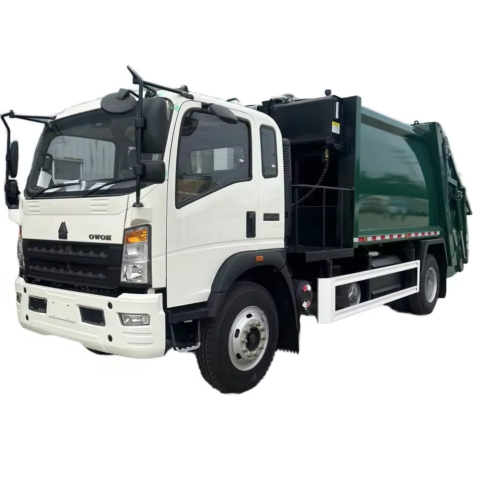HOWO 10-Cubique Capacit&eacute; Comprim&eacute; Camion &agrave; Ordures Carburant Diesel Transmissio