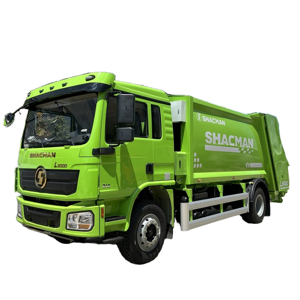 Camion &agrave; Ordures De Chargeur Arri&egrave;re SHACMAN 12CBM, Syst&egrave;me De Compactage Hydra