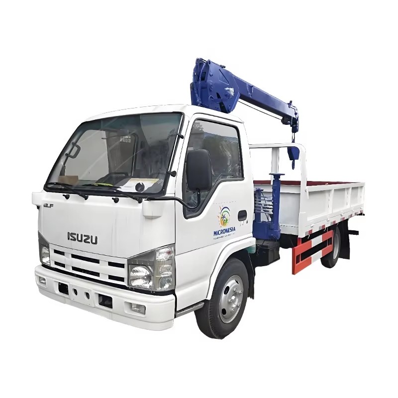 Prix D'usine 1SUZU ELF 100P Petit Camion De Grue 4X2 4 Tonnes Grue Hydraulique Mont&eacute;e Su