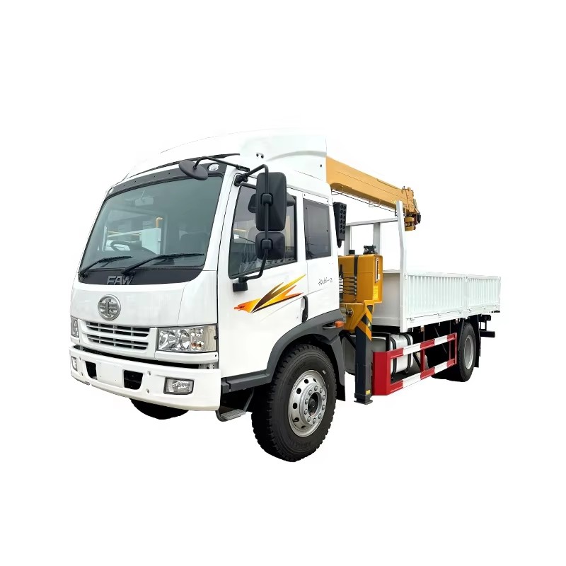 FAW 4x2 Grue Camion 6 Tonnes Grue Mont&eacute;e Sur Camion Grue T&eacute;lescopique Pour Levage De P