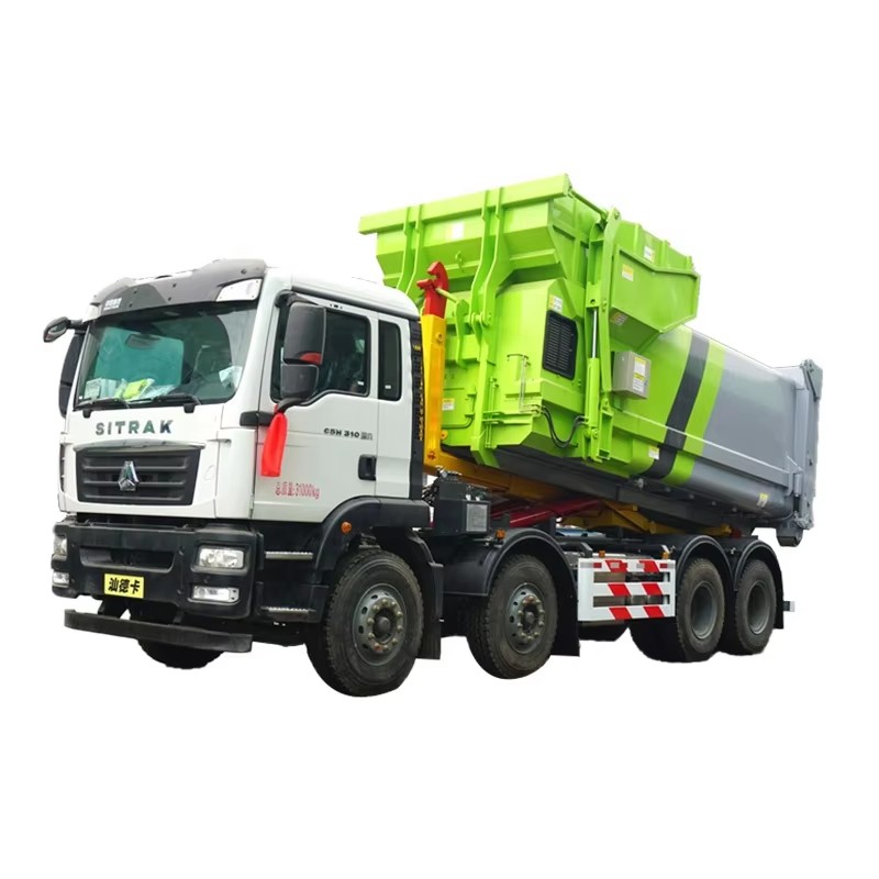 Sinotruk Sitrak 20 Tonnes 25 Tonnes Camion &agrave; Ordures 8x4 Roulant Lourd D&eacute;chets Diesel 