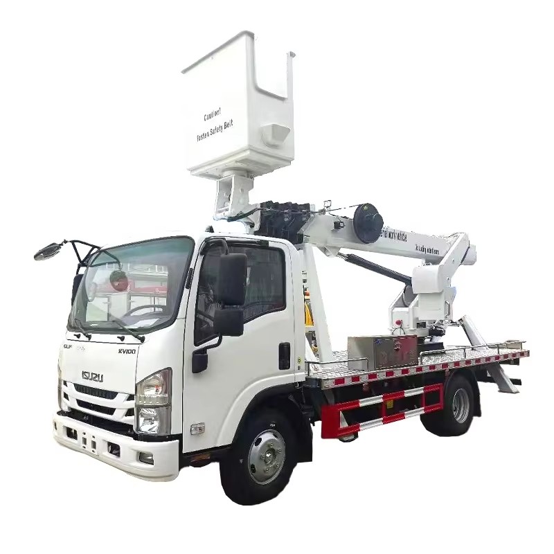 1SUZU ELF KV100 Camion A&eacute;rien De Plate-forme De Travail 13m Camion De Seau Pour Le Levage