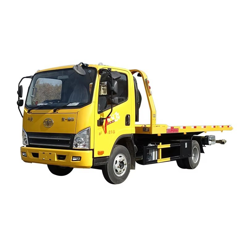 FAW 5 Tonnes Camion De Remorquage &agrave; Lit Plat 4x2 Camion De Remorquage Routier Pour Le Sauveta