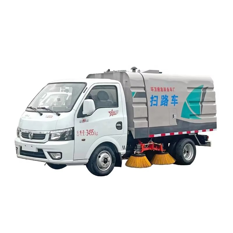 Dongfeng Mini Vacuum Road Sweeper Truck 2000L Camion De Nettoyage De Rue Pour La Rue De La Ville Et 