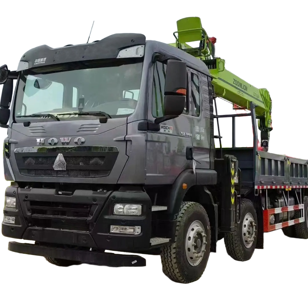 Sinotruk Howo 8x4 Grue Mobile 14 Tonnes G&eacute;ant T&eacute;lescopique Avec Hauteur De Levage De 1