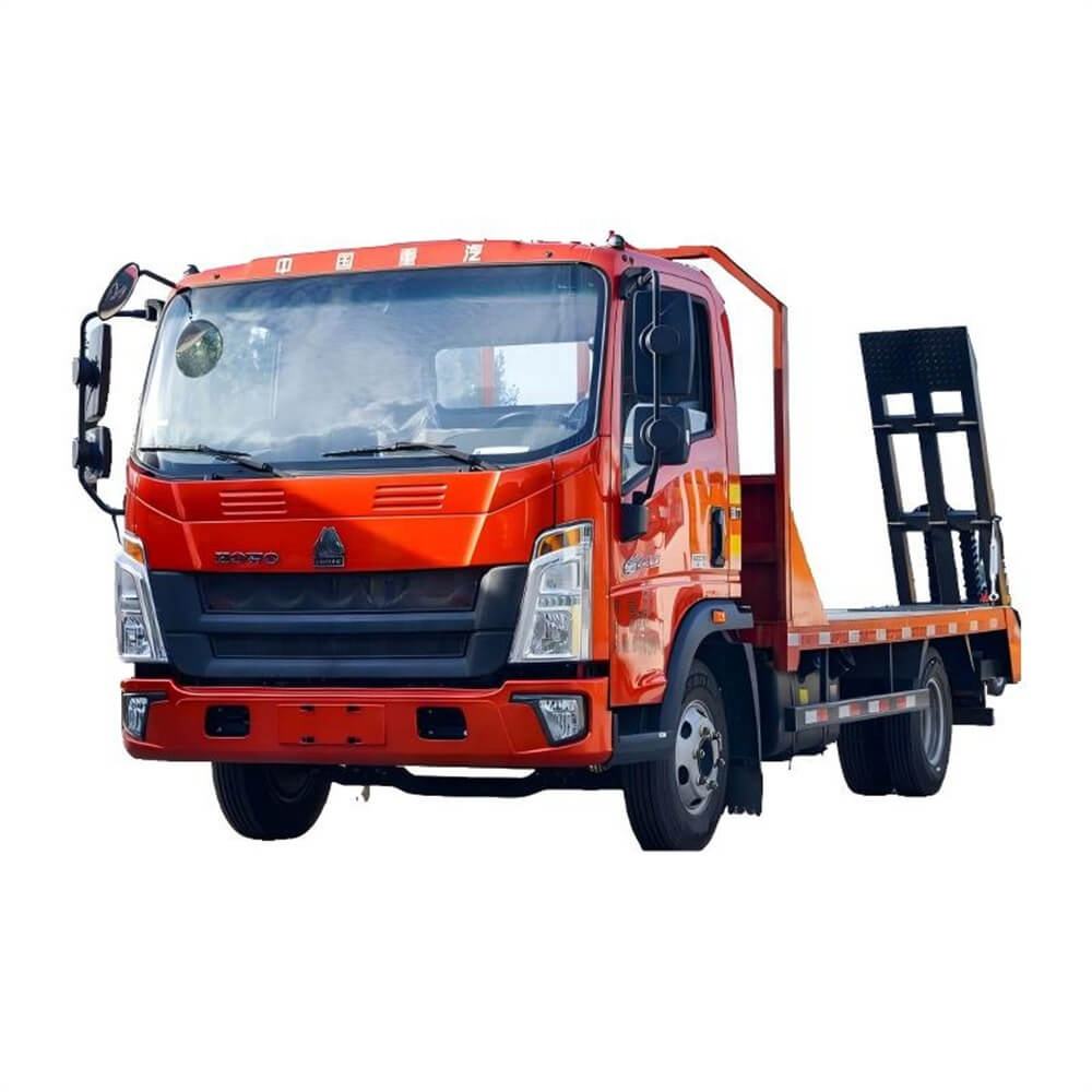Un Camion HOWo L&eacute;ger Avec Une &eacute;chelle Arri&egrave;re Pour Le Transport De Petites Pell