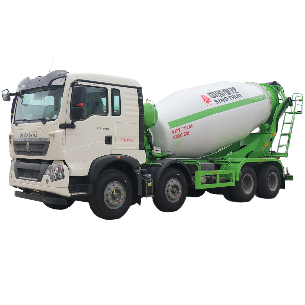 HOWO TX 8x4 12m&sup3; Camion M&eacute;langeur De B&eacute;ton M&eacute;langeur De Construction Camio