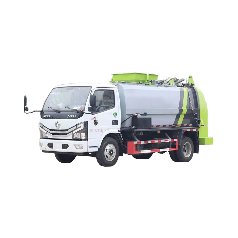 Dongfeng D6 Compacteur De Carburant Diesel De 7,5 M&egrave;tres Cubes Camion &agrave; Ordures De D&e