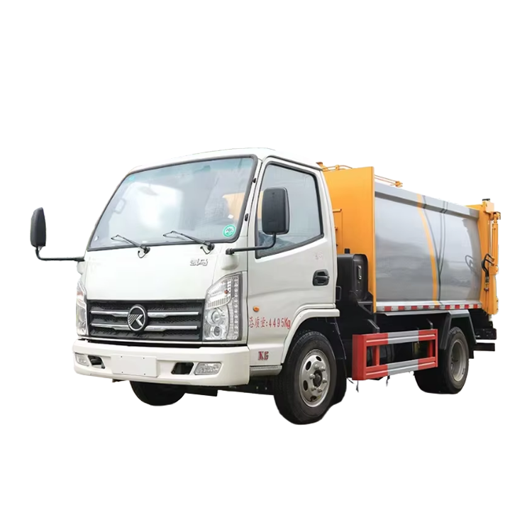 KAMA 3CBM Compact Diesel Garbage Truck Engine Leak-proof Side-Charging Compression Design Manual Gea
