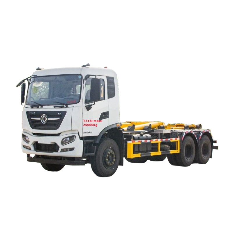 Dongfeng Tianjin 18-carr&eacute; Arri&egrave;re Double-pont Crochet-bras Camion &agrave; Ordures 6x4