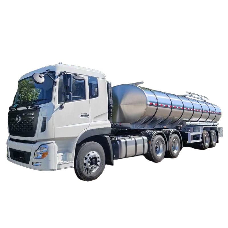 Semi-remorque De Transport De Lait Frais &agrave; 2 Essieux 28m&sup3; Camion De Lait 28000L Camion C