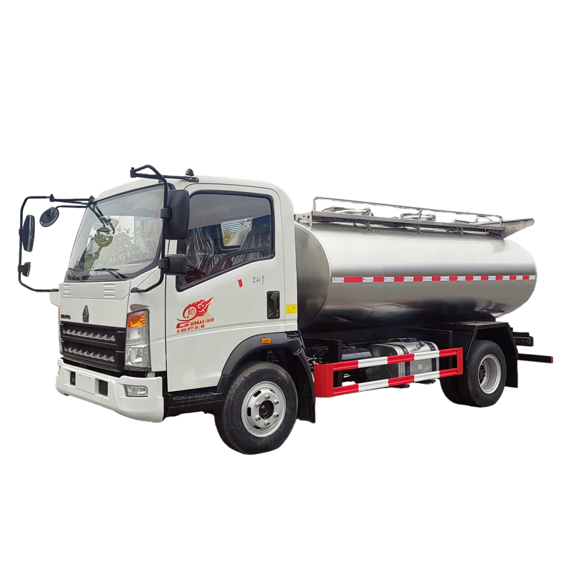 Sinotruk Howo 4X2 Camion Lait 5000L Camion Citerne Lait 5m&sup3; Lait Frais Bi&egrave;re Et Jus Cami