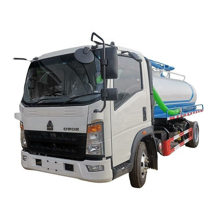 Chine HOWO 5 Cbm Septic Sludge Disposal Fecal Truck 4X2 Vacuum Wastewater Suction Truck &agrave; Ven