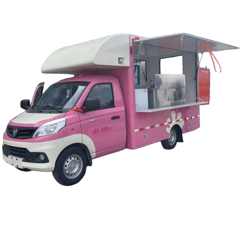FOTON Chinois 4 * 2 Cr&egrave;me Glac&eacute;e Hot Dog Aliment Chariot Remorque Mobile Fast Food Cam
