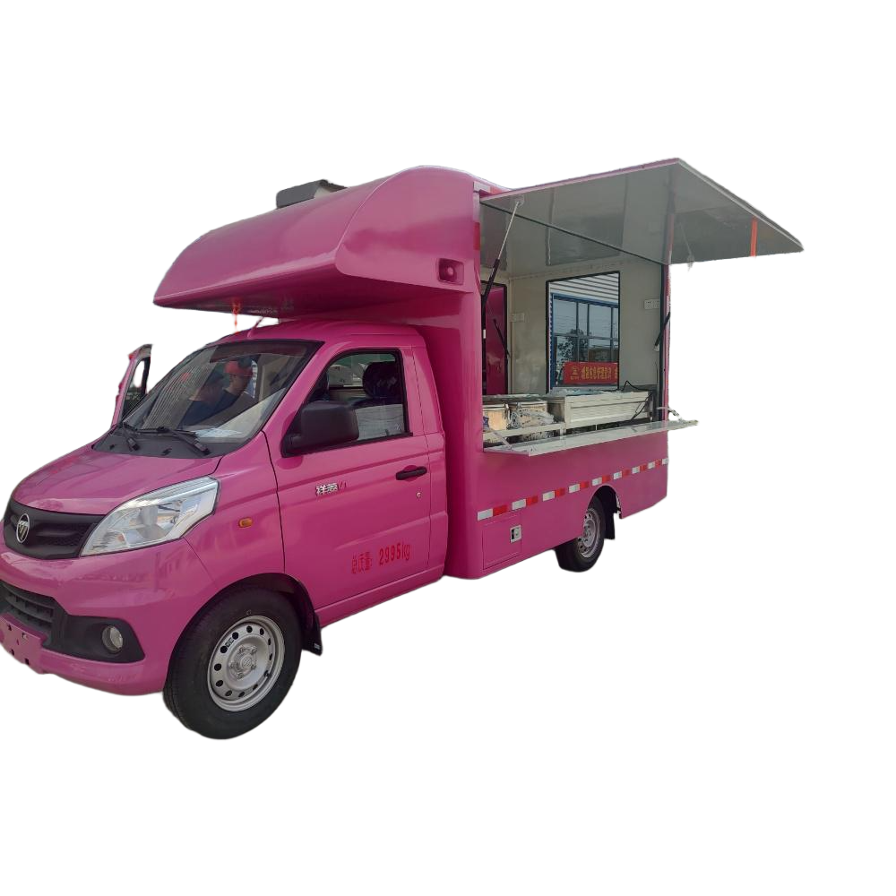 Foton Food Truck Mini Mobile Food Cart Trailer Mobile Pizza Food Truck Avec &eacute;quipement &agrav