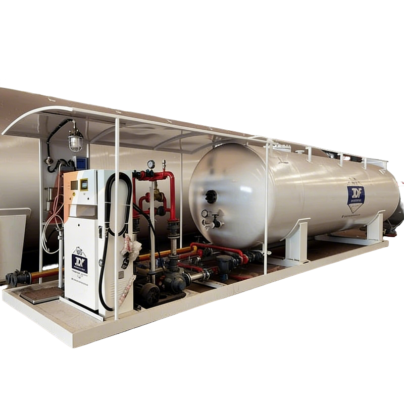 10MT 20,000L LPG Skid Station De Remplissage Avec Distributeur