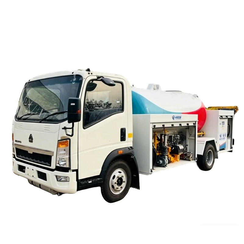 HOWO 5000 Litre LPG Bobtail Camion Pour Cuisson Cylindre Refiiling