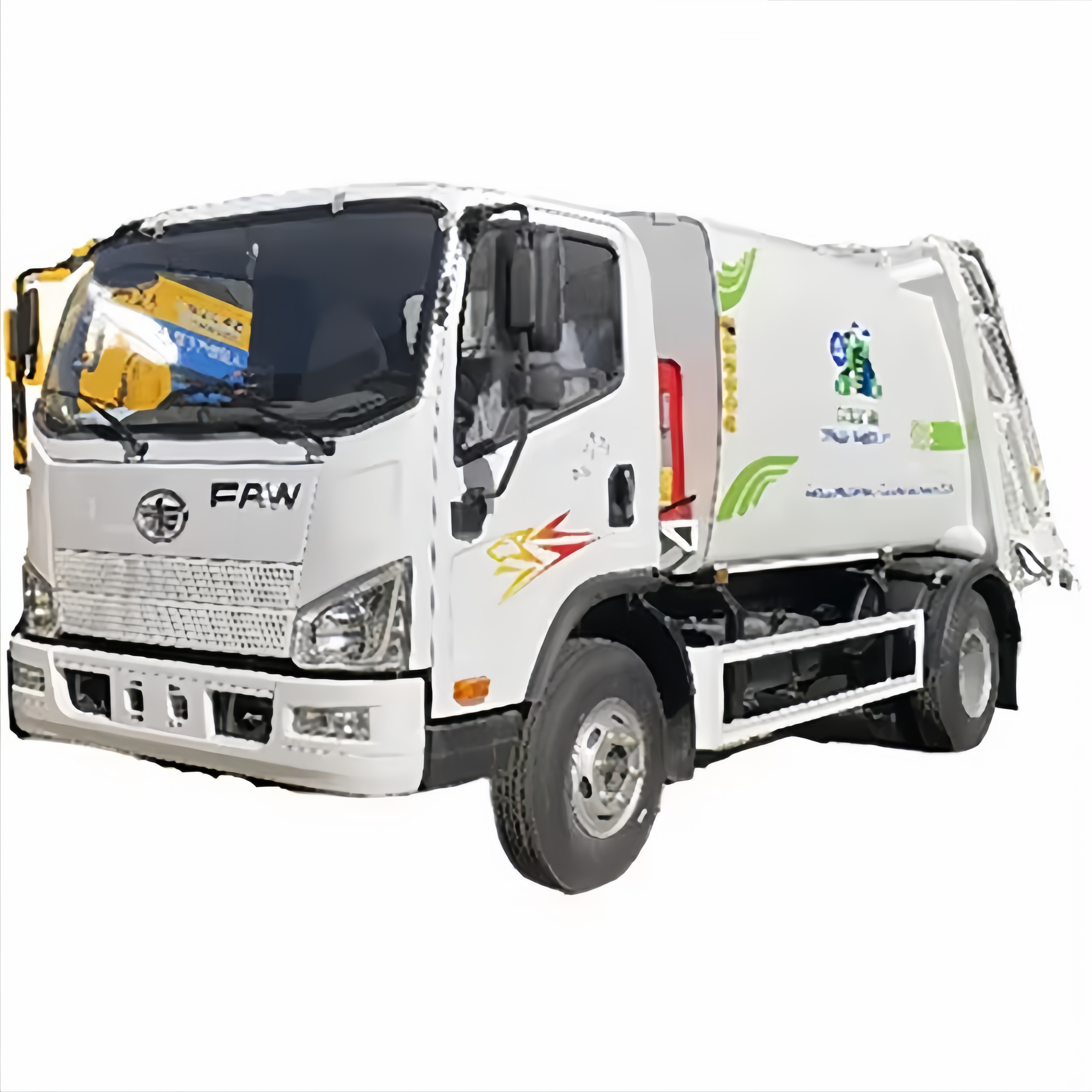 FAW Jiefang 6 M&egrave;tres Cubes Arri&egrave;re-chargement Camion &agrave; Ordures De Compaction - 